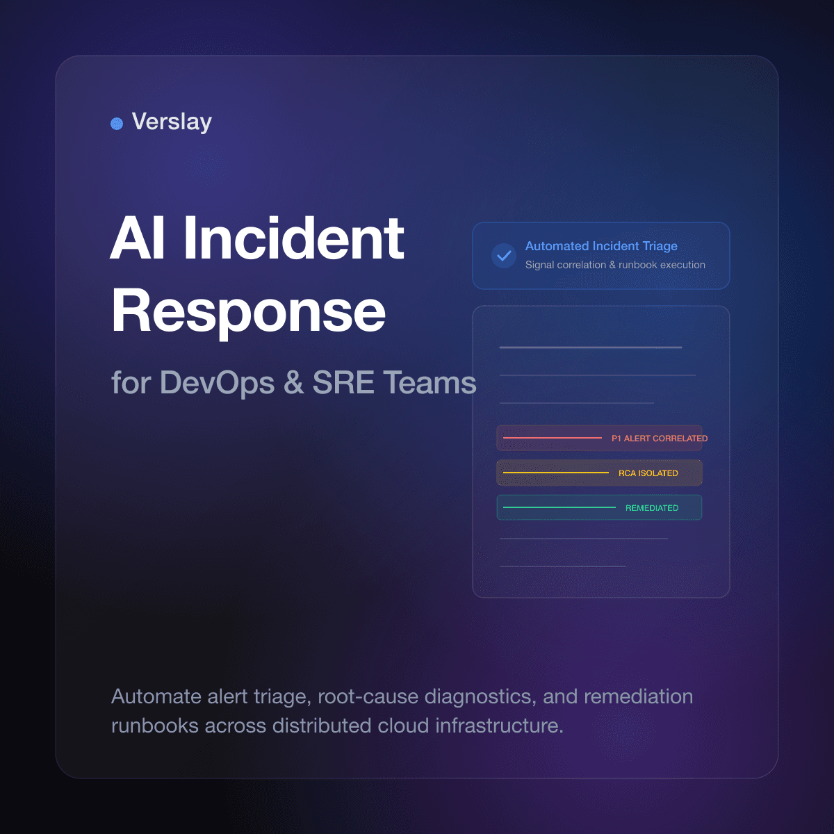 AI Incident Response Automation for DevOps and SRE Teams: Streamlining Alert Triage, Root-Cause Diagnostics, and Runbook Execution